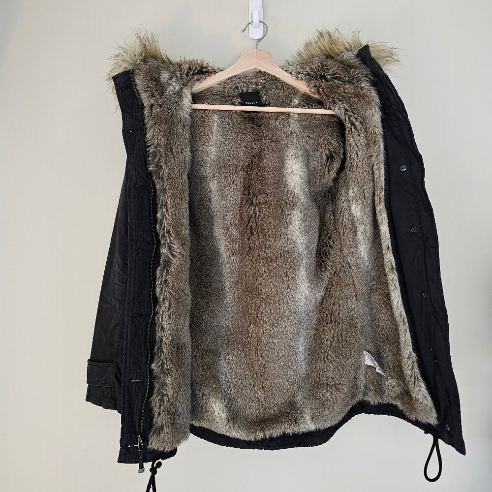 Aritzia Talula Faux-Fur Lined Jacket - Black - Sz XXS